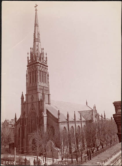 Historic photo from 1890 - St. Michaels Roman Catholic Cathedral in Garden District