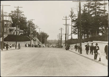 Historic photo from 1921 - Bathurst Street looking south from Austin Terrace in 1921. By 1922, the Street Railway is running through. in Hillcrest-Bracondale