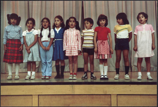 Children reciting poetry at the Armenian Relief Society Summer School