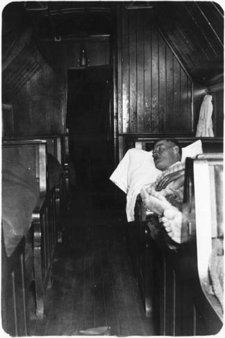 Sleeping facility for the Canadian National Railway construction workers on board the train