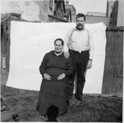 Mr. Gustaf Nyros with his Frederika.  Mr. Nyros was a tailor and his wife was a midwife for the Toronto Finnish community.