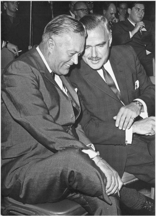 Premier John Robarts with Jean Lesage, Premier of Quebec (1960-1966)