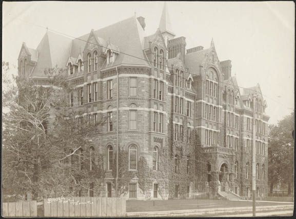 Historic photo from 1890 - McMaster Hall - now the Royal Conservatory of Music building - built 1881 in Royal Ontario Museum