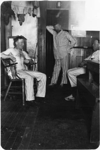 Interior view of the living quarters of the Canadian National Railway workers