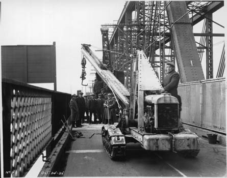 Canadian National Railway bridge construction