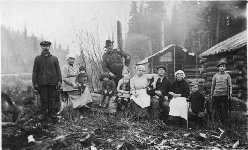 Finnish families in a lumber camp near Port Arthur