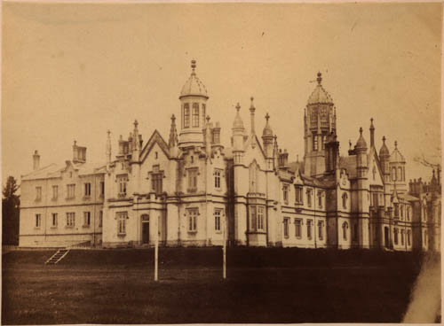 Historic photo from 1867 - Trinity College, Toronto, erected 1851 in Trinity Bellwoods