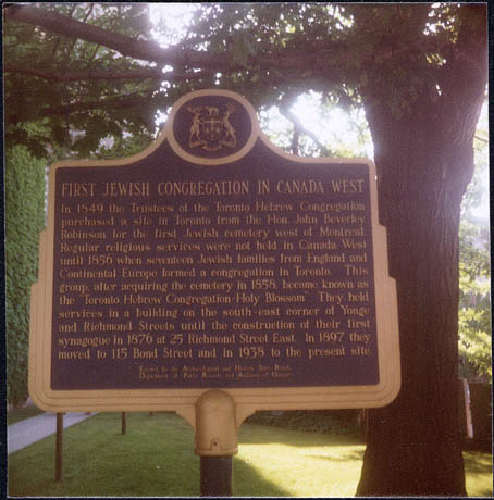 First Jewish Congregation in Canada West