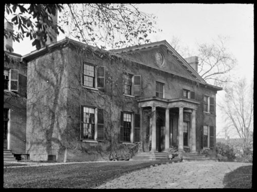 Historic photo from 1908 - A view of the The Grange with circular driveway in Art Gallery of Ontario